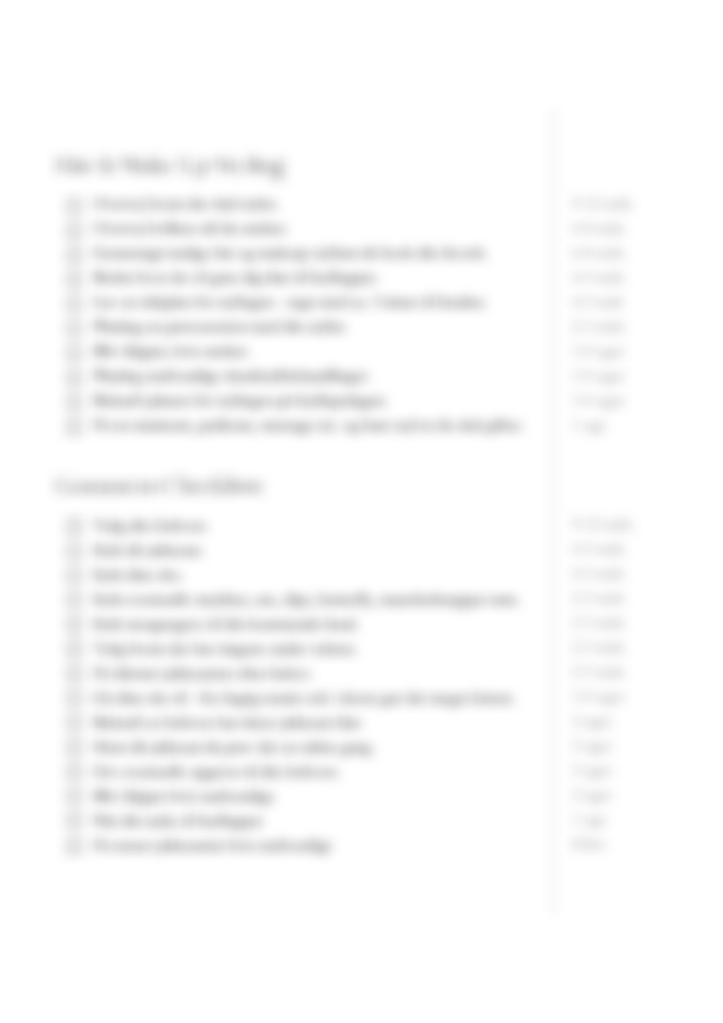 Checkliste til bryllupsplanlægningen