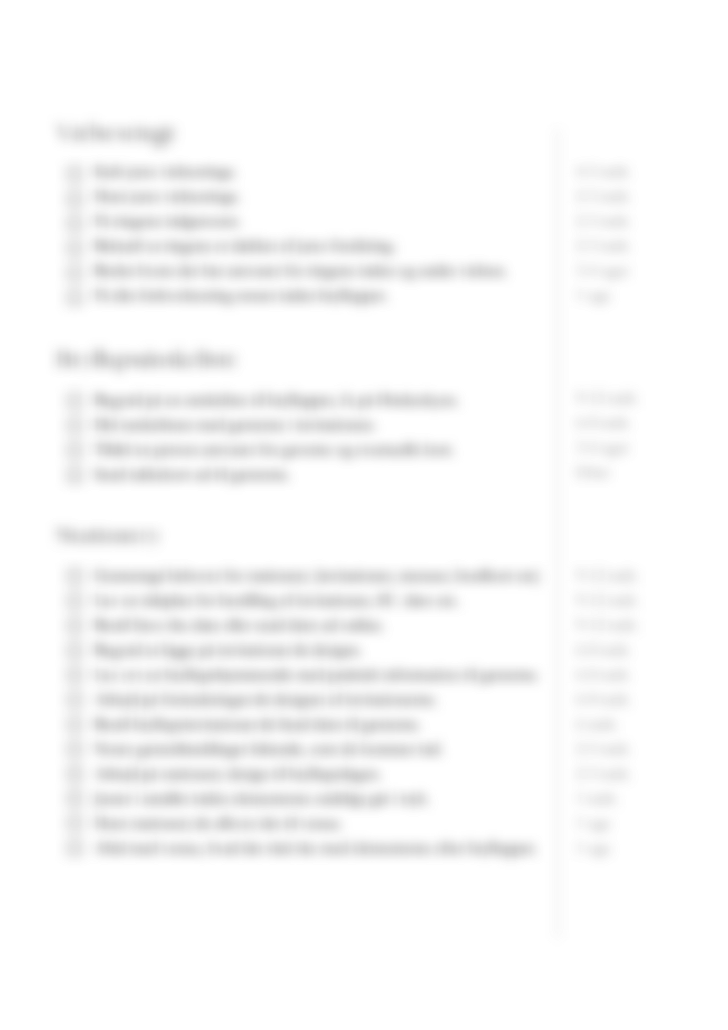 Checkliste til bryllupsplanlægningen