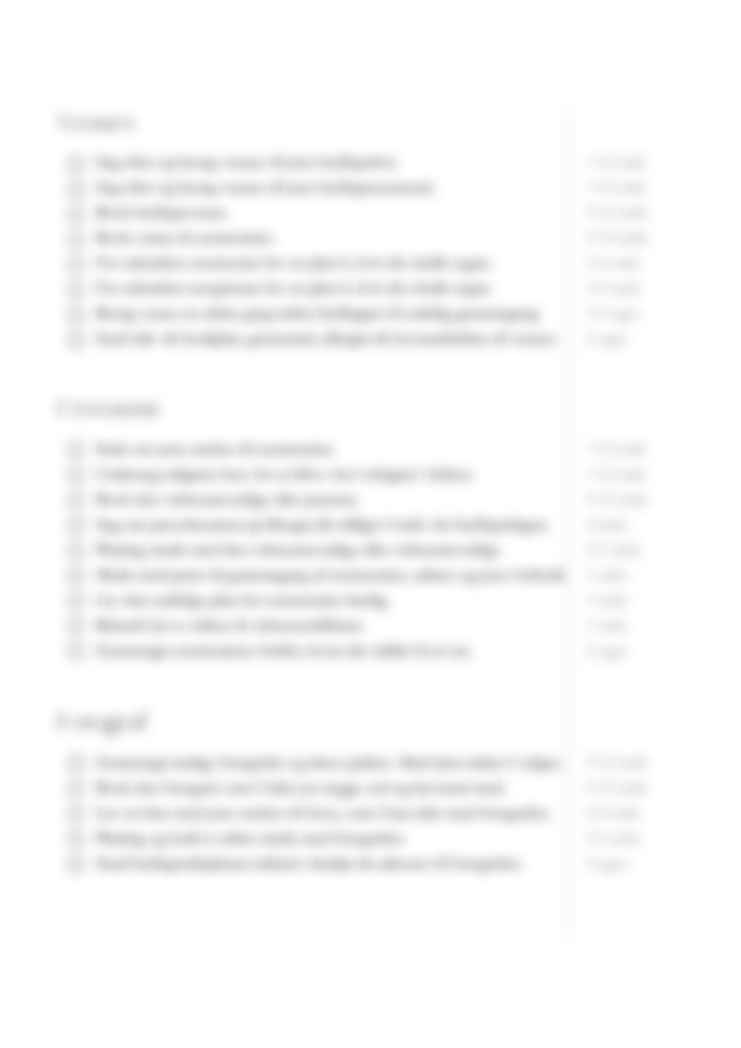 Checkliste til bryllupsplanlægningen