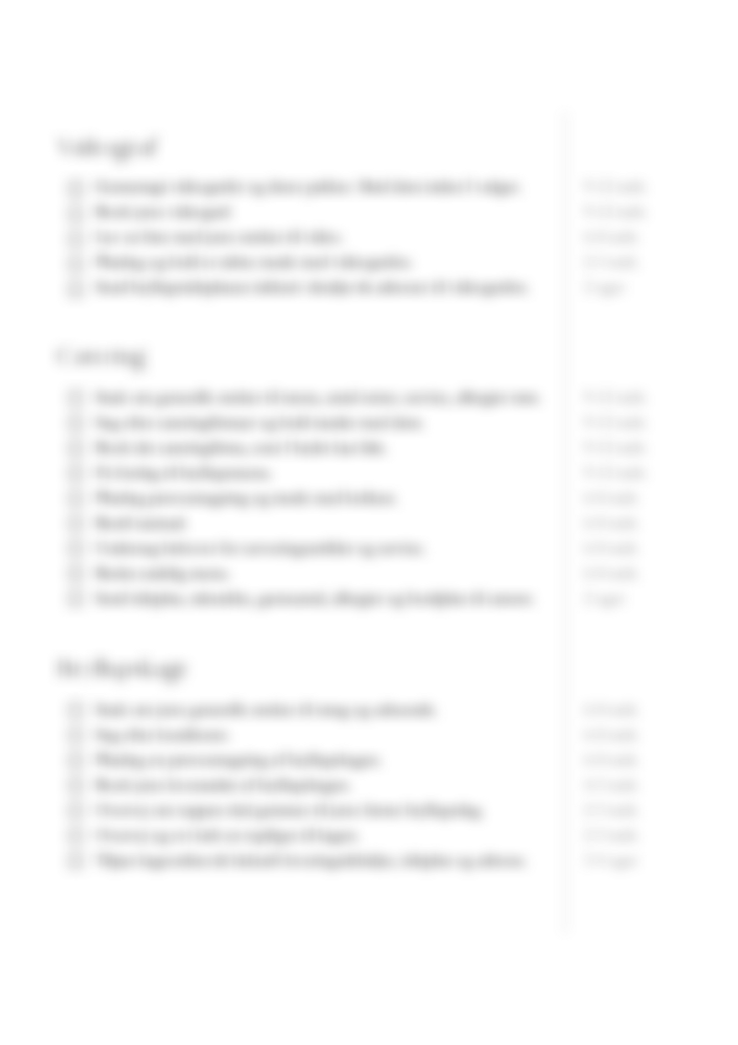 Checkliste til bryllupsplanlægningen