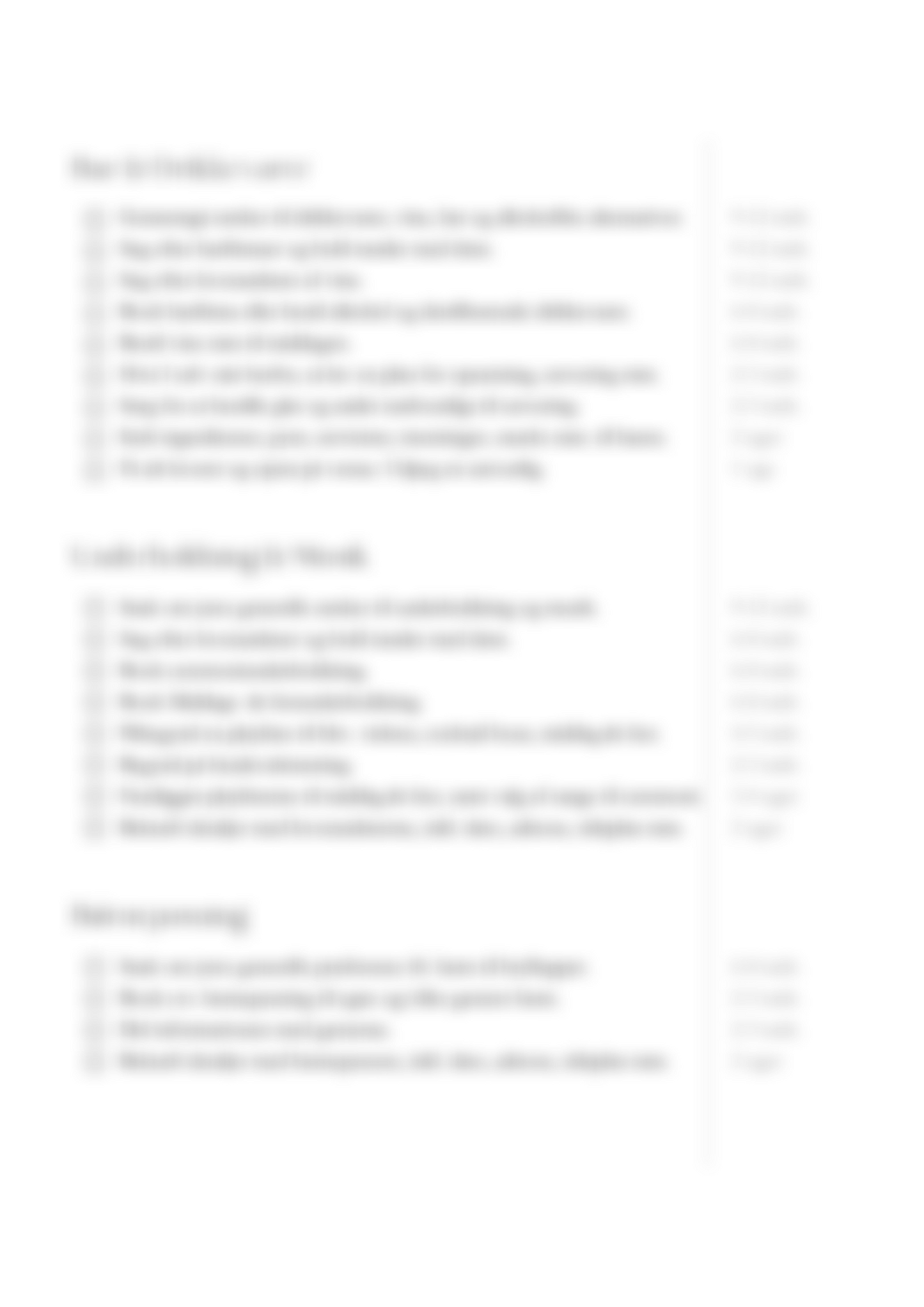 Checkliste til bryllupsplanlægningen