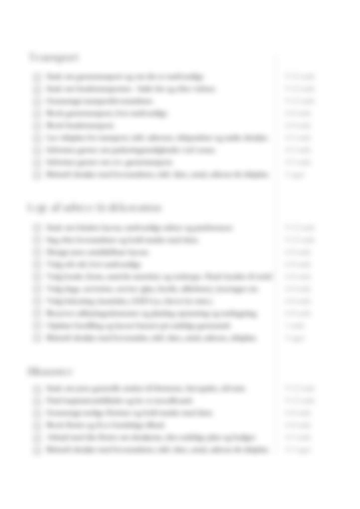 Checkliste til bryllupsplanlægningen