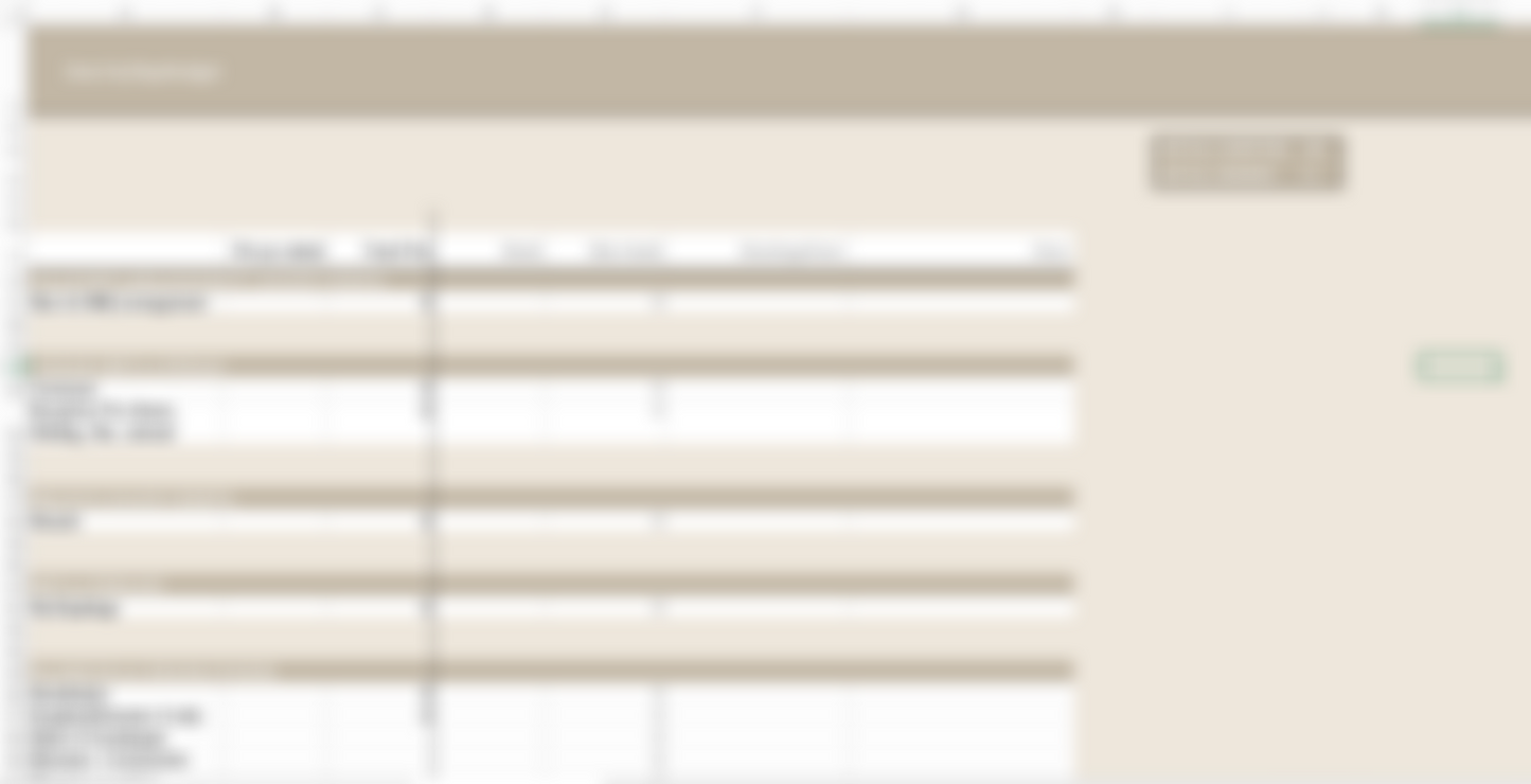 Bryllupsbudget skabelon i Excel